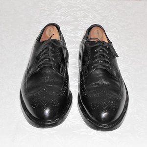 Nunn Bush Pli Flex Black Leather Brogue Wingtip Oxford Men's 10  3E